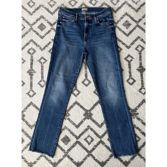 MOTHER Denim The Rascal Ankle Fray Opposites Attract Straight Slim Jeans Sz 28 - Picture 9 of 14